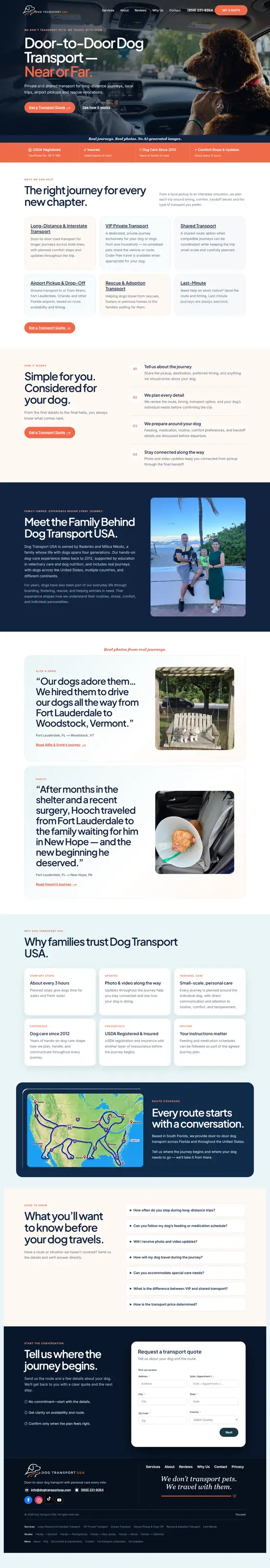 The full new homepage